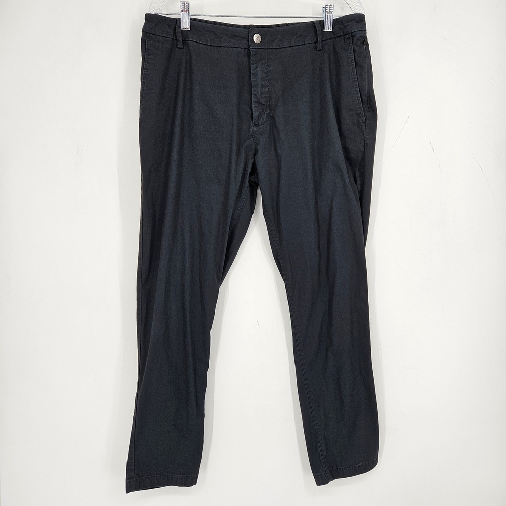 Birddogs Pants Mens 36x30 Black Chino Classic Pockets Performance Preppy‎ Lined